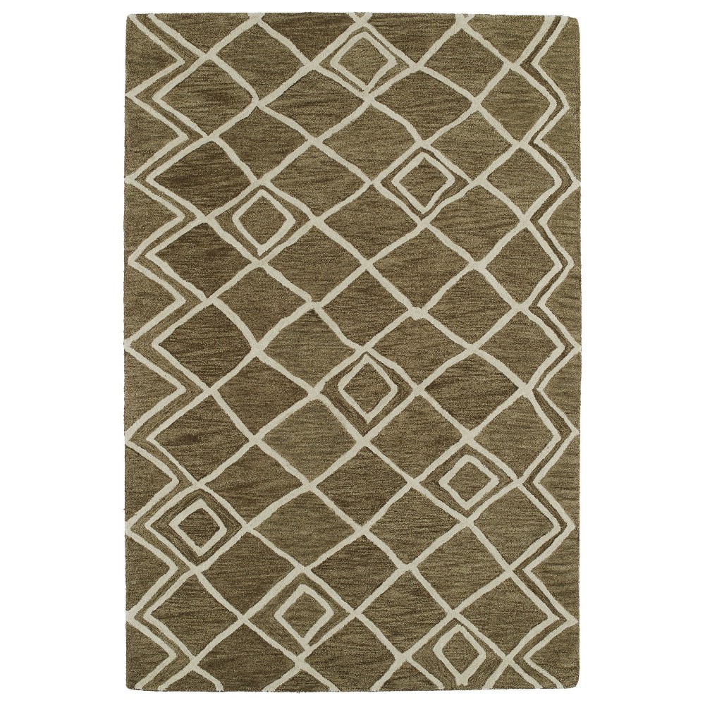 Kaleen Casablanca Collection Dark Brown Throw Rug 2' x 3'