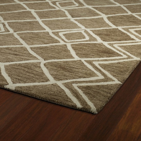 Kaleen Casablanca Collection Dark Brown Throw Rug 2' x 3'