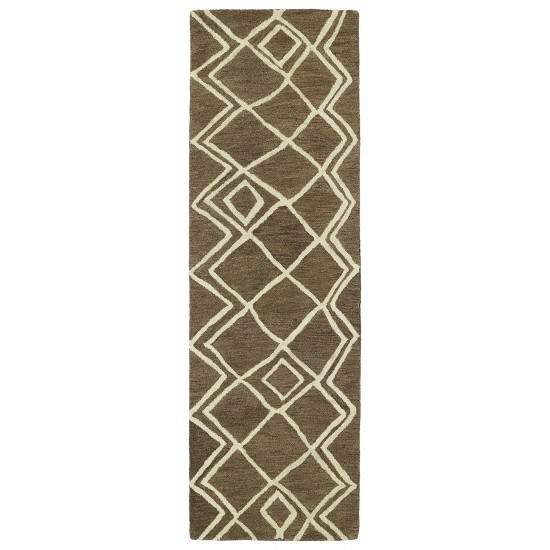 Kaleen Casablanca Collection Dark Brown Throw Rug 2' x 3'