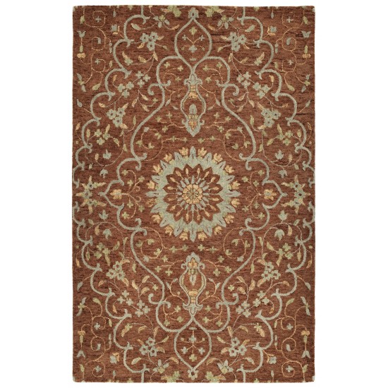 Kaleen Chancellor Collection Dark Brick Throw Rug 2' x 3'