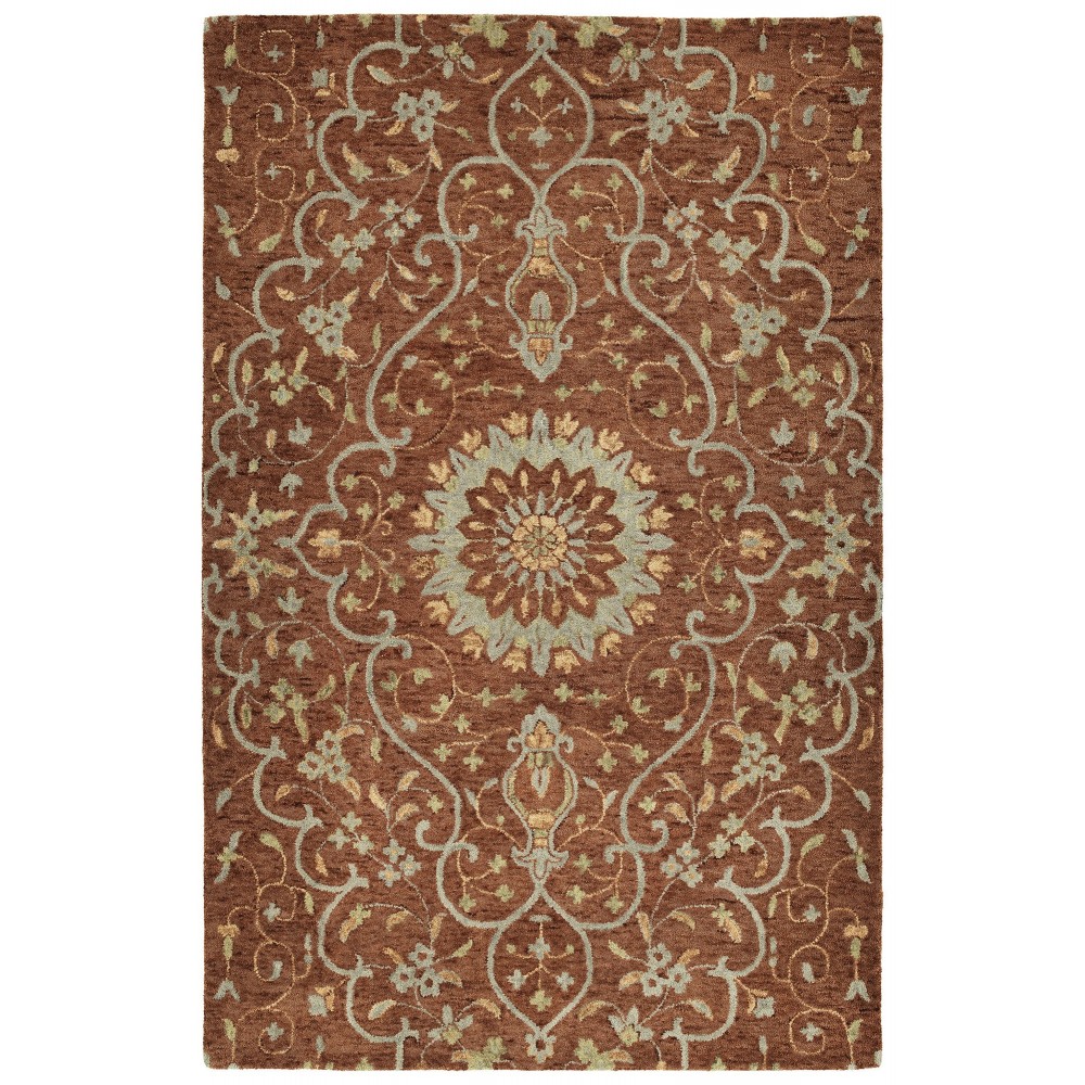 Kaleen Chancellor Collection Dark Brick Throw Rug 2' x 3'