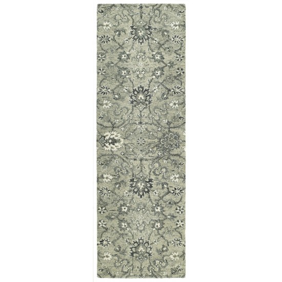 Kaleen Chancellor Collection Gray HeatherGray Runner 2'6" x 8'