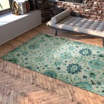 Kaleen Chancellor Collection Light Turquoise Throw Rug 2' x 3'