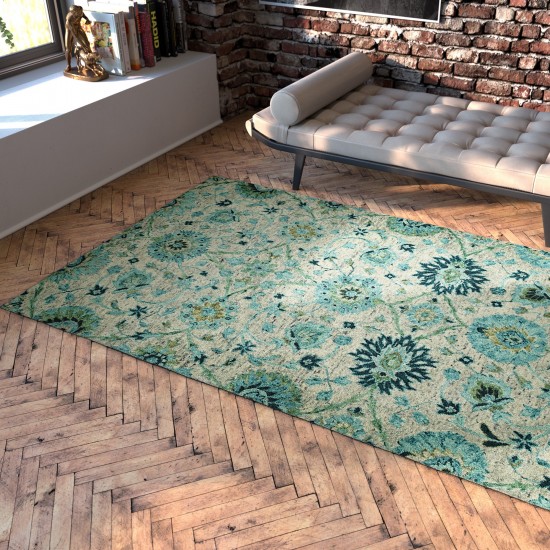 Kaleen Chancellor Collection Light Turquoise Area Rug 4' x 6'