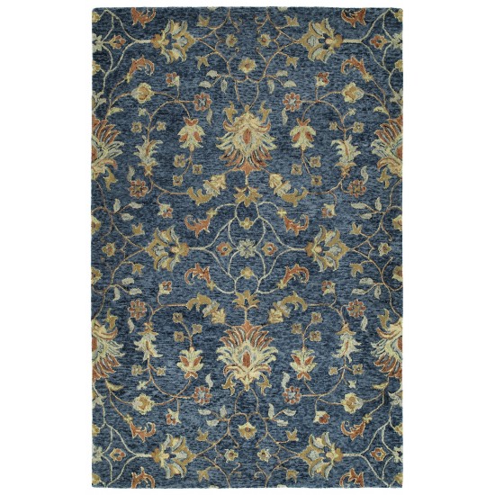 Kaleen Chancellor Collection Denim Brick Throw Rug 2' x 3'