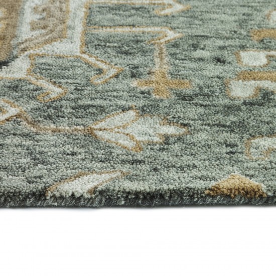 Kaleen Chancellor Collection Dark Pewter Green Runner 2'6" x 8'