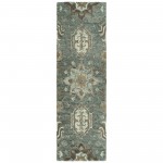 Kaleen Chancellor Collection Dark Pewter Green Runner 2'6" x 8'