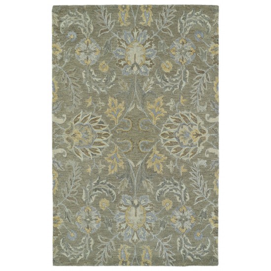 Kaleen Helena Collection Sage MilkChocolate Throw Rug 2' x 3'