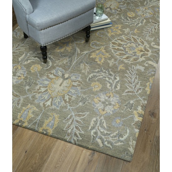 Kaleen Helena Collection Sage MilkChocolate Runner 2'6" x 12'