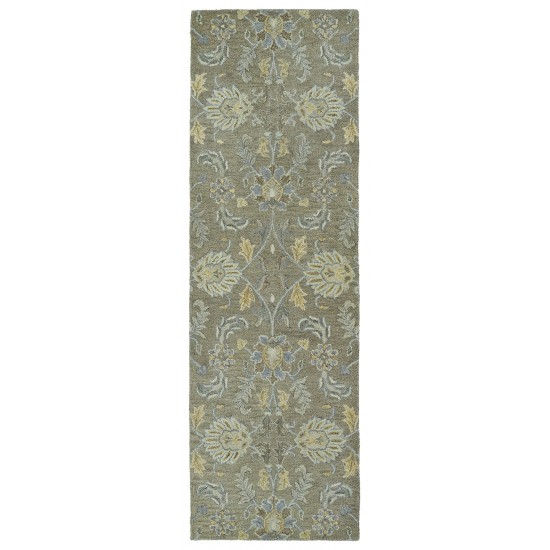 Kaleen Helena Collection Sage MilkChocolate Runner 2'6" x 12'