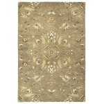 Kaleen Helena Collection Lt Brown Linen Throw Rug 2' x 3'