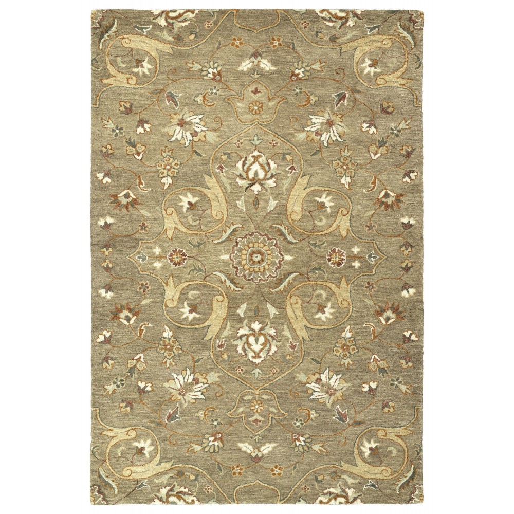 Kaleen Helena Collection Lt Brown Linen Throw Rug 2' x 3'