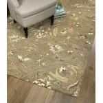 Kaleen Helena Collection Lt Brown Linen Throw Rug 2' x 3'