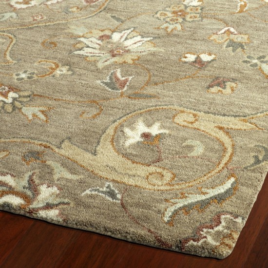 Kaleen Helena Collection Lt Brown Linen Area Rug 5' x 7'9"