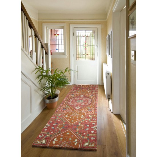 Kaleen Helena Collection Dark Pink Runner 2'6" x 12'