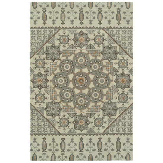 Kaleen Helena Collection Ivory Gray Area Rug 10' x 14'