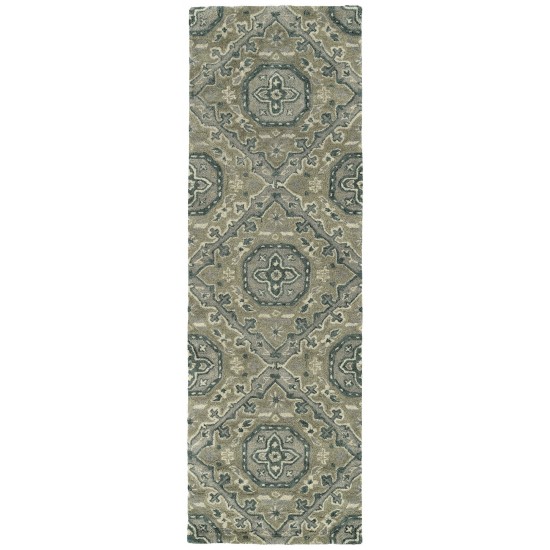 Kaleen Helena Collection Dark Fern Runner 2'6" x 8'
