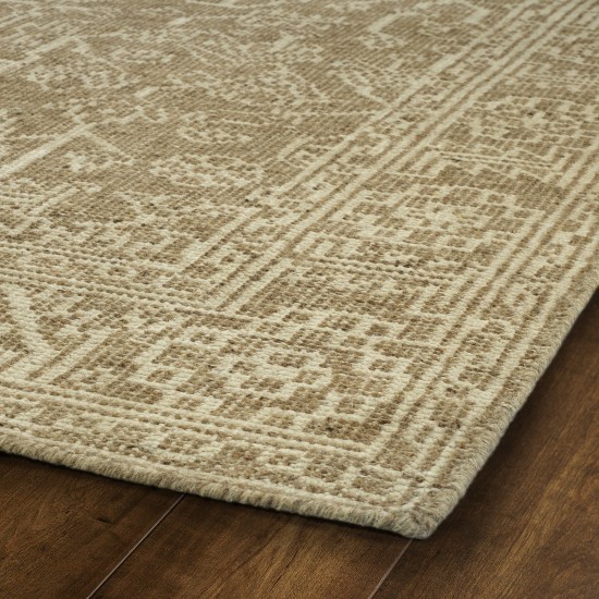 Kaleen Herrera Collection Light Khaki Throw Rug 2' x 3'