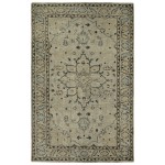 Kaleen Herrera Collection Light Pewter Green Runner 2'6" x 12'