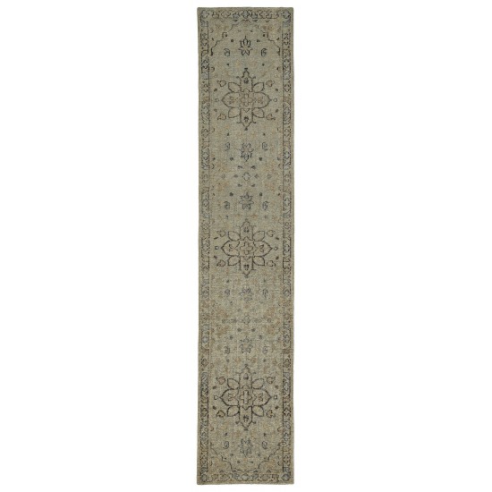 Kaleen Herrera Collection Light Pewter Green Area Rug 5'6" x 8'6"