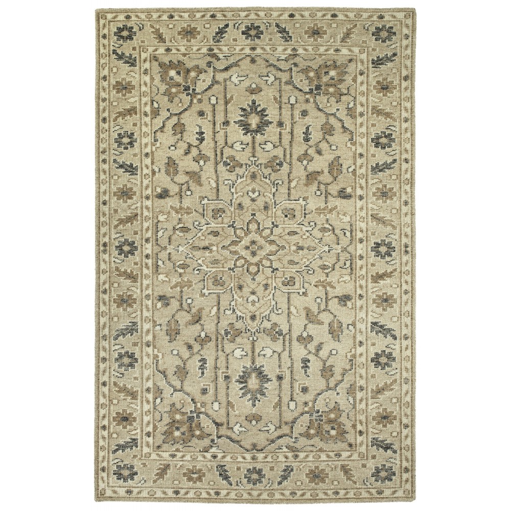 Kaleen Herrera Collection Light Sand Throw Rug 2' x 3'