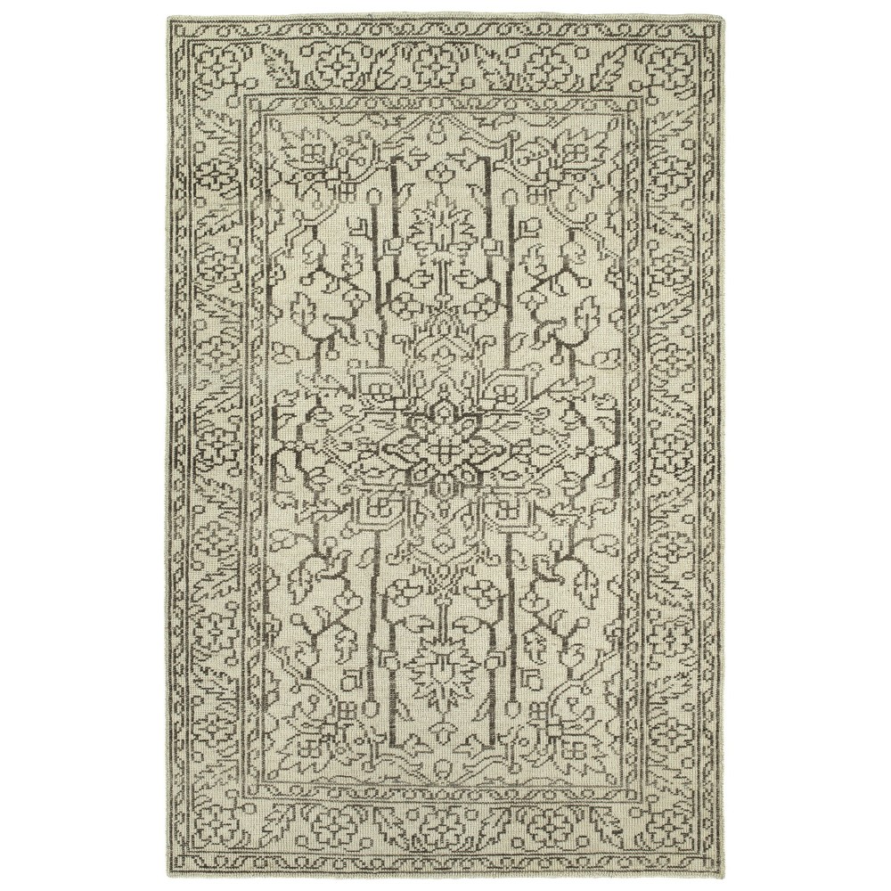 Kaleen Herrera Collection Light Beige Throw Rug 2' x 3'