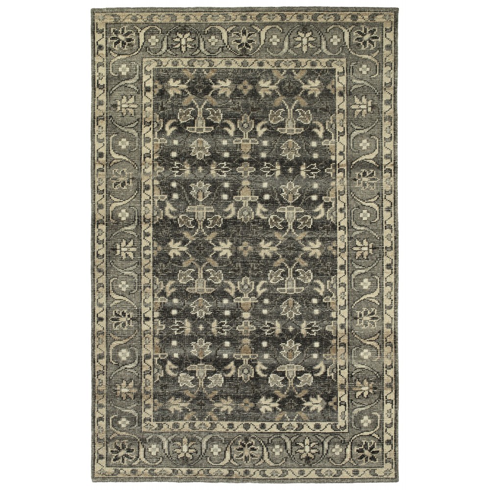 Kaleen Herrera Collection Charcoal Gray Runner 2'6" x 12'