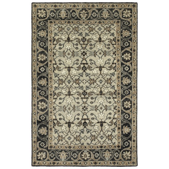 Kaleen Herrera Collection Dark Oatmeal Throw Rug 2' x 3'