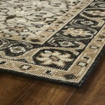 Kaleen Herrera Collection Dark Oatmeal Throw Rug 2' x 3'