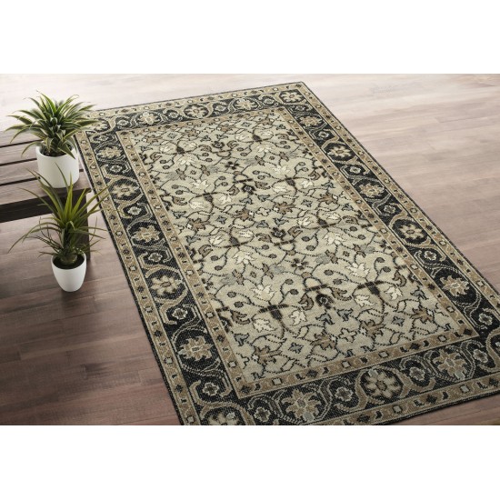 Kaleen Herrera Collection Dark Oatmeal Throw Rug 2' x 3'