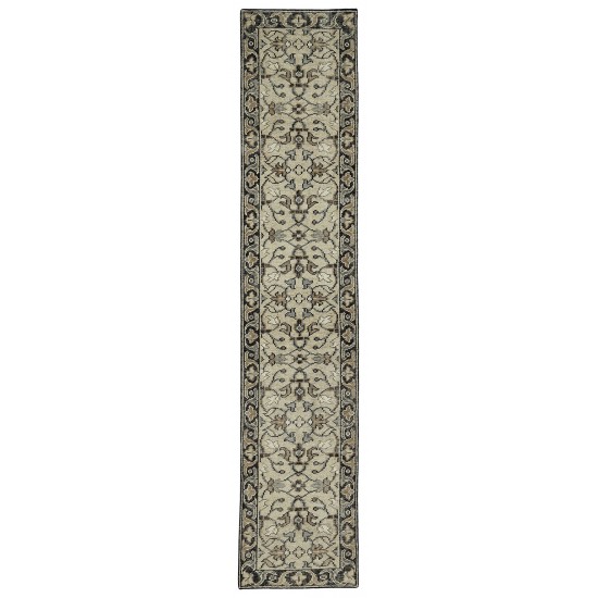 Kaleen Herrera Collection Dark Oatmeal Throw Rug 2' x 3'