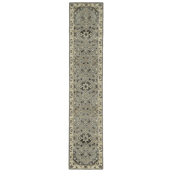 Kaleen Herrera Collection Gray Charcoal Throw Rug 2' x 3'