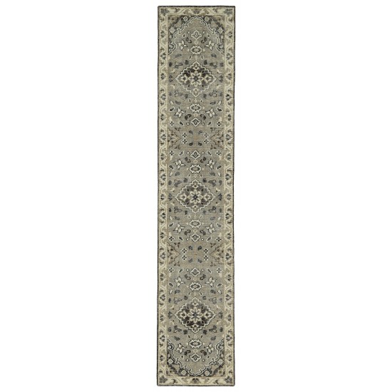 Kaleen Herrera Collection Gray Charcoal Runner 2'6" x 12'