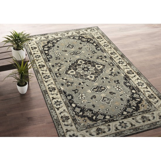Kaleen Herrera Collection Gray Charcoal Area Rug 9' x 12'