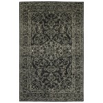 Kaleen Herrera Collection Charcoal Ivory Throw Rug 2' x 3'