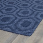 Kaleen Imprints Modern Collection Dark Blue Area Rug 5' x 8'