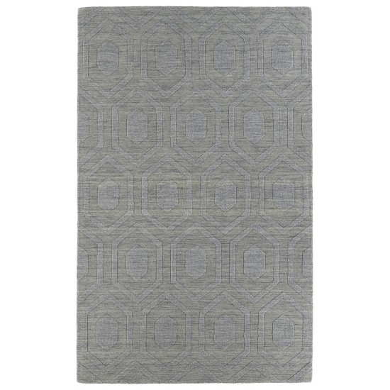 Kaleen Imprints Modern Collection Light Steel Throw Rug 2' x 3'