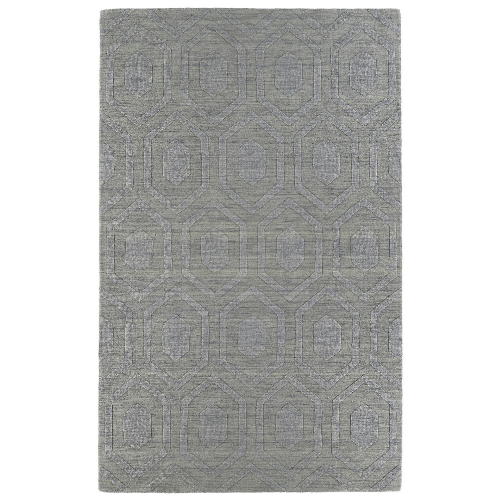 Kaleen Imprints Modern Collection Light Steel Area Rug 5' x 8'