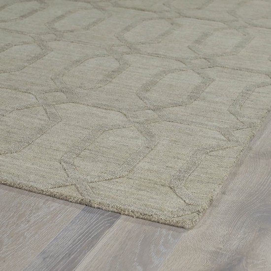 Kaleen Imprints Modern Collection IPM03-84 Oatmeal Throw Rug 2' x 3'