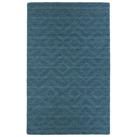 Kaleen Imprints Modern Collection Dark Turquoise Runner 2'6" x 8'