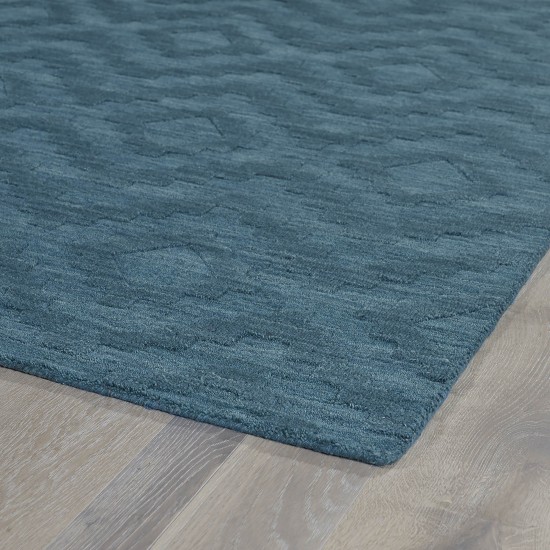 Kaleen Imprints Modern Collection Dark Turquoise Runner 2'6" x 8'