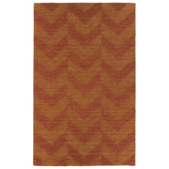 Kaleen Imprints Modern Collection Dark Paprika Throw Rug 2' x 3'