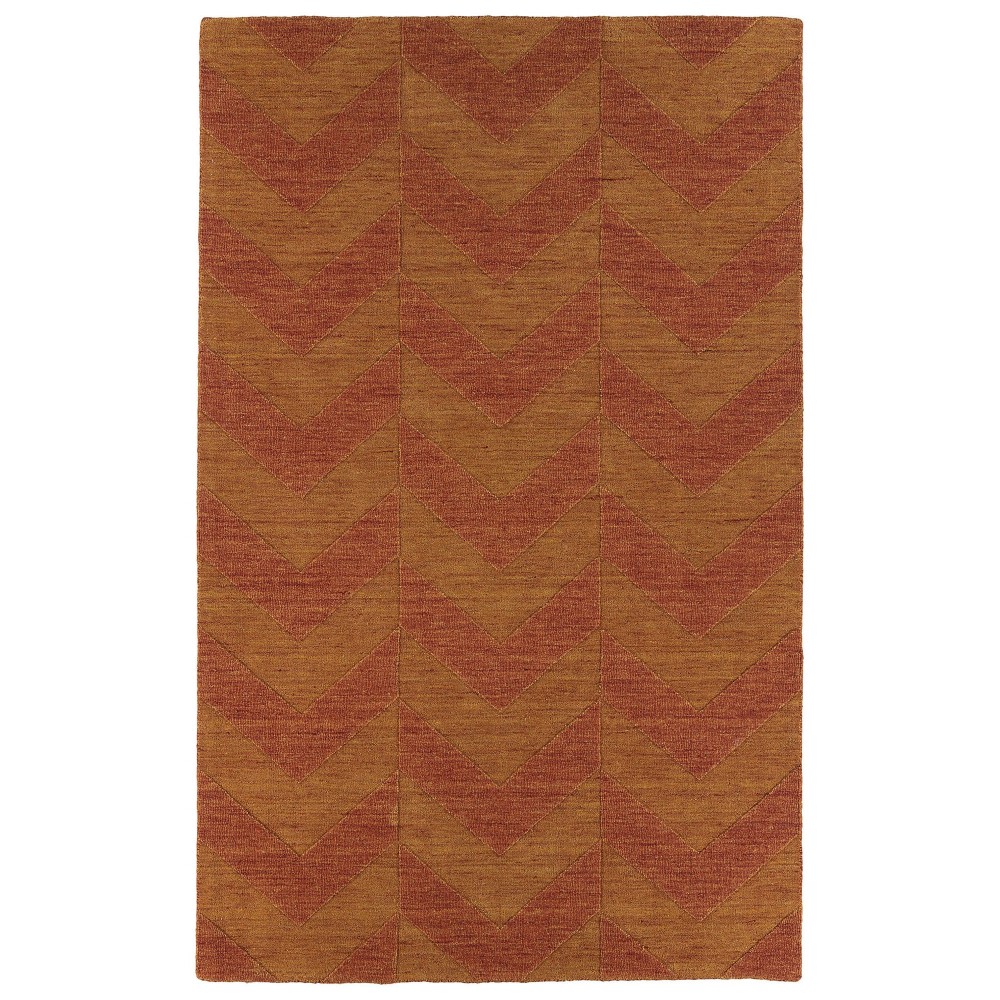 Kaleen Imprints Modern Collection Dark Paprika Throw Rug 2' x 3'