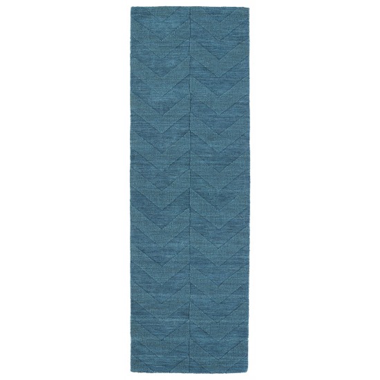 Kaleen Imprints Modern Collection Light Turquoise Throw Rug 2' x 3'