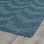 Kaleen Imprints Modern Collection Light Turquoise Area Rug 3'6" x 5'6"