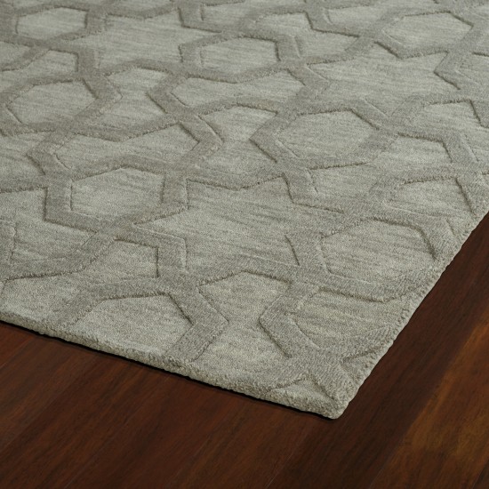 Kaleen Imprints Modern Collection Light Grey Throw Rug 2' x 3'