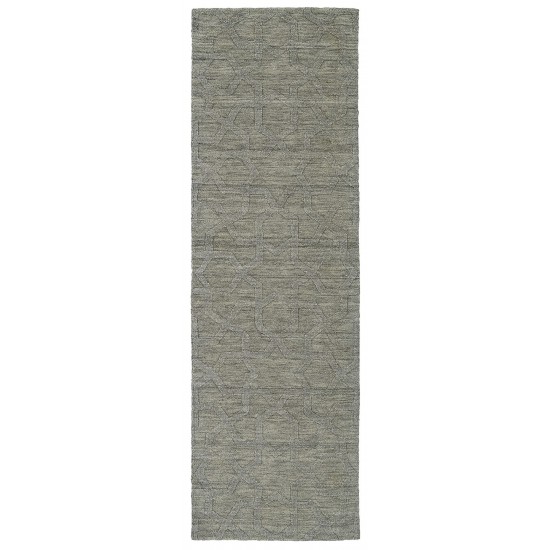 Kaleen Imprints Modern Collection Light Grey Runner 2'6" x 8'