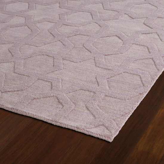 Kaleen Imprints Modern Collection Light Lilac Throw Rug 2' x 3'