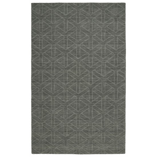 Kaleen Imprints Modern Collection Dark Charcoal Throw Rug 2' x 3'