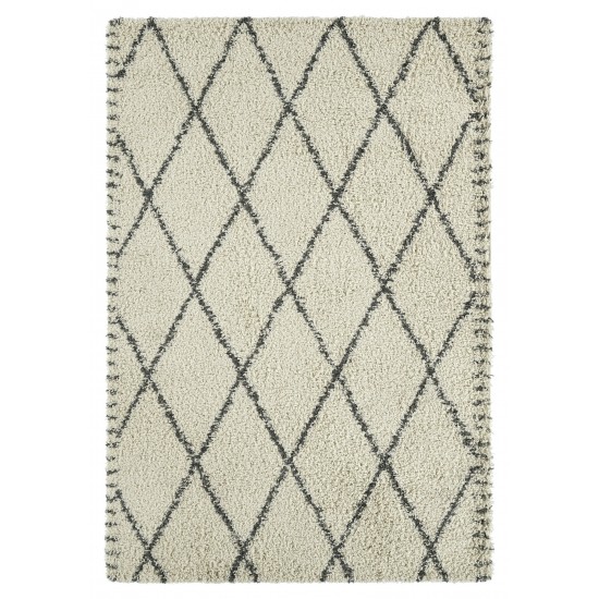 Kaleen Komon Collection KMN01-01 Ivory Throw Rug 2'11" x 4'11"